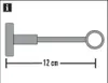 Gardinia Träger geschlossen für Ø 20 mm bronze 12 cm Produktbild-Vorschau 1