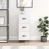 [Home] Sideboard Hochglanz-Weiß 34,5x34x90 cm Holzwerkstoff Produktbild-Vorschau 1