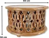 Holz Couchtisch rund natürlich braun 2er Set - Ø50cm und Produktbild-Vorschau 2