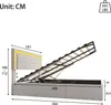 Skriňová posteľ 160x200 cm v zamate - s LED a lamelovým Náhľad obrázku produktu 3