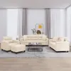 vidaXL 4-częściowa sofa z poduszkami Beżowa tkanina z Podgląd zdjęcia produktu 2