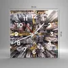 Wanduhr - Quadrat - Glasuhr - Metropole Luftaufnahmen Produktbild-Vorschau 3