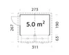 Marktstand Palmako Stella 5,0 m² 311 x 267 cm natur Produktbild-Vorschau 4