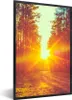 MuchoWow® Gerahmtes Poster Sonnenuntergang - Bäume - Wald - Produktbild-Vorschau 1