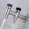 Doppel Wasserhahn aus Edelstahl für Wasseranschluss im Produktbild-Vorschau 4
