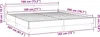A diagram showing the dimensions of a bed frame. Anteprima dell’immagine prodotto