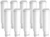A row of ten identical white water filter cartridges standing upright. Náhled obrázku produktu