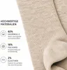Damen Strumpfhose aus Baumwolle Glatt Unifarben Beige Produktbild-Vorschau 2