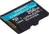 A close-up shot of a Kingston microSD card. Voir les images du produit
