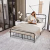 JOIEYOU Bett Bettgestell mit Hohem Kopfteil 160x200 cm Produktbild-Vorschau 3