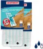 Two packages of Leifheit Clean Twist micro Duo XL mop covers are shown, with one package partially obscuring the other. The packaging features an image of a mop cleaning a wooden floor and highlights that it removes up to 99% of germs and bacteria. The mop Produktbild-Vorschau