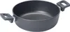 A black pot with two handles on a white background. Produktbild-Vorschau