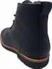 A close-up, rear-side view of a black leather boot. Produktbild-Vorschau