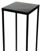 A close-up view of a black metal plant stand with a square top and four legs, isolated on a white background. Anteprima dell’immagine prodotto