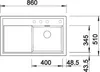 Spüle Blanco ZENAR 45 S 860 x 510 mm anthrazit 523850 Produktbild-Vorschau 7