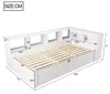 Flieks Hydraulisches Schlafsofa Holzbett 90x200cm mit Produktbild-Vorschau 5
