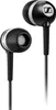 A pair of black Sennheiser in-ear headphones with silver accents is shown against a white background. Produktbild-Vorschau