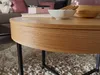 FineBuy Design Couchtisch Ø69 Eiche Furnier Metallbeine Produktbild-Vorschau 5