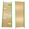 Two wooden climbing walls with colorful grips, shown from the front and side. Produktbild-Vorschau
