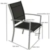 A diagram of a chair with dimensions labeled. Produktbild-Vorschau