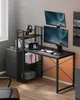 VASAGLE Schreibtisch Computertisch mit Regalböden 120cm Produktbild-Vorschau 4