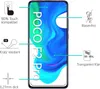 A graphic illustration of a phone screen protector with feature callouts. Produktbild-Vorschau