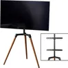 Hama TV stojan Real Wood, podlahový, 400x400, drevo Náhľad obrázku produktu 1