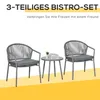 Outsunny Rattan Bistroset – zahradní sedací souprava se 2 Náhled obrázku produktu 4