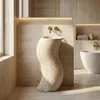 Standwaschbecken Melody Asymmetrisch 490x390x840 mm Beige Produktbild-Vorschau 6