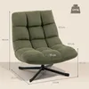 HOMCOM Sessel Drehbar Loungesessel mit Breiter Sitzfläche Produktbild-Vorschau 3