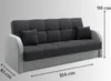 LIKMA Braun Ausziehbar 3 Sitzer Sofa Togo 214x93x85 cm Produktbild-Vorschau 2