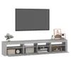 vidaXL TV-Schrank mit LED-Leuchten Grau Sonoma 210x35x40 cm Produktbild-Vorschau 4