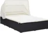 vidaXL Lehátko pre 2 osoby s vankúšom Poly Rattan Black Náhľad obrázku produktu 7
