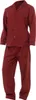 Pyjama pour homme, manches longues, uni N510 (M) (Rouge) Voir les images du produit 1
