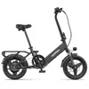 A black electric bicycle is shown against a white background. Produktbild-Vorschau