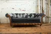 Strapazierfähige Chesterfield Couch Sofa Polster Microfaser Produktbild-Vorschau 2