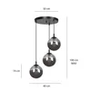 Lampadario Emibig 3xE14 40W COSMO 3 NERO GRAFITE PREMIUM Anteprima dell’immagine prodotto 15