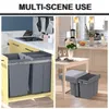 HOMCOM Poubelle cuisine coulissante encastrable 40L avec 3 Voir les images du produit 11