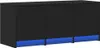 vidaXL TV-Schrank LED Schwarz 97x34x40 cm Holzwerkstoff Produktbild-Vorschau 5