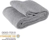 Coperta lavorata a maglia 140x190 grigio Anteprima dell’immagine prodotto 4