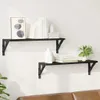 vidaXL Wandplanken, 2 stuks, zwart, eikenlook, 60 x 15 x Productafbeelding-voorbeeld 2