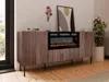 Commode combinée avec cheminée électrique ANGET - noyer Voir les images du produit 7
