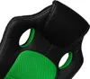 A close-up view of a black and green racing-style chair. Produktbild-Vorschau