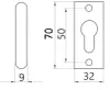 KOTARBAU® Sada 2 černých desek 70x32x9mm pro profilové Náhled obrázku produktu 2