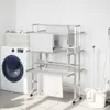 vidaXL Wäscheständer mit Rollen 89x64x129 cm Aluminium Produktbild-Vorschau 2
