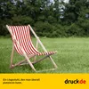 Chaise longue - rayée étroite - rouge - pliable - en bois Voir les images du produit 4