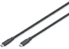 Digitus Kabel silikonowy USB, USB 40 Gb/s, 1 m, czarny, 1 Podgląd zdjęcia produktu 1