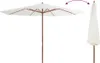 vidaXL Parasol avec mât en bois 350 cm blanc sable Voir les images du produit 3