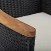 set da pranzo da giardino 5 pezzi in poly rattan nero Anteprima dell’immagine prodotto 9