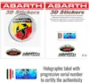 Abarth 3D Aufkleber Offizielle Schild, Durchmesser 50 mm Produktbild-Vorschau 4